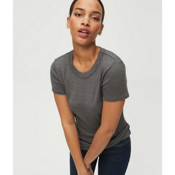 💕MICHAEL STARS💕 Fallon Shine Tee ~ Dark Gray Size NWOT - Picture 2 of 15